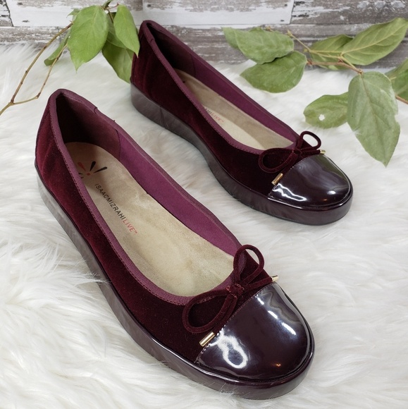 Isaac Mizrahi Live Purple Platform Flats - Picture 2 of 12